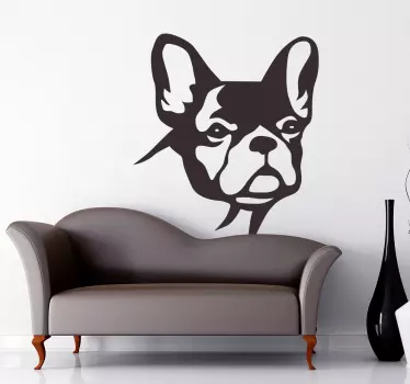 Vinilo decorativo Bulldog observando - TenVinilo