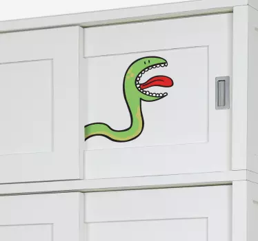 Gyerek szekrény színű kígyó matrica - TenStickers