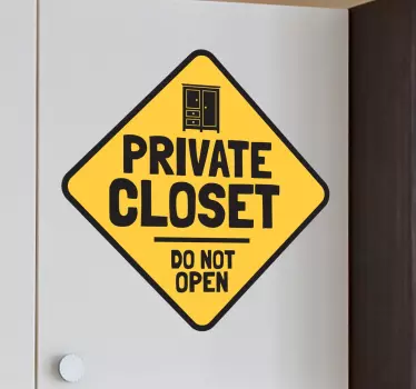Kids Private Closet Decal - TenStickers