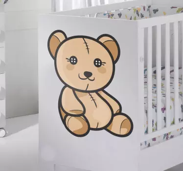 Sticker kind teddybeer bruin - TenStickers