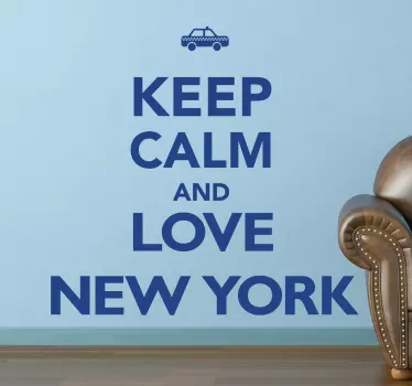 Muursticker Keep Calm and Love NY - TenStickers