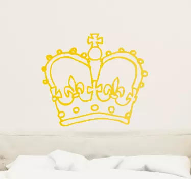 Autocollant mural couronne princière - TenStickers