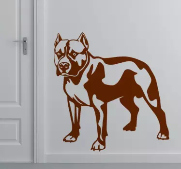 Classic Pitbull Dog Wall Sticker - TenStickers