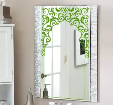 vinil autocolante decorativo espelho árabe retangular - TenStickers