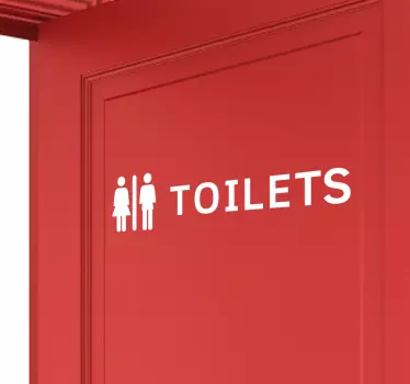 Toilets Sign Decal - TenStickers