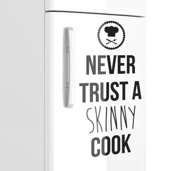 Skinny Cook Wall Sticker - TenStickers