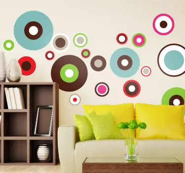 Concentric Circle Stickers - TenStickers