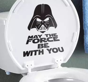 Vader May The Force Toilet Sticker - TenStickers