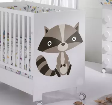 Children's Cute Raccoon Sticker - TenStickers