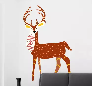 Reindeer Christmas Decal - TenStickers
