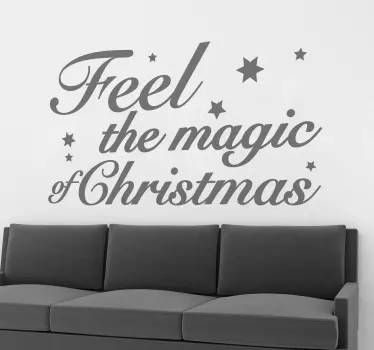 Sticker feel the magic of christmas - TenStickers