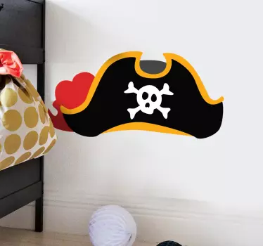 Sticker enfants chapeau pirate - TenStickers