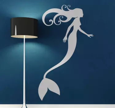 Mermaid Silhouette Decal - TenStickers