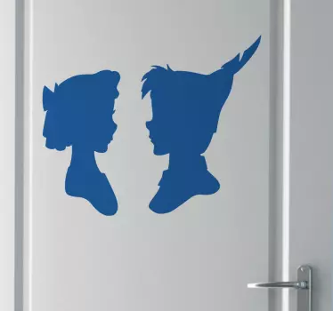 Peter Pan en Wendy sticker - TenStickers