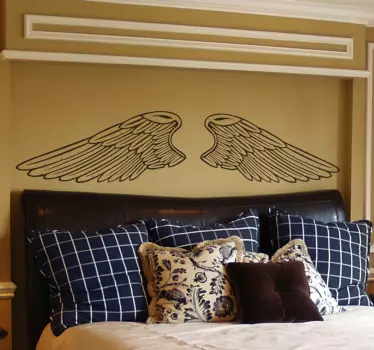 Symmetrical Angel Wings Wall Art Sticker - TenStickers