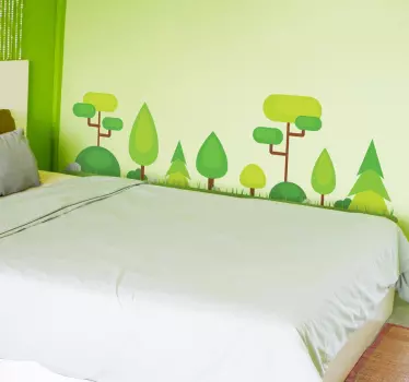 Abstract Forest Wall Sticker - TenStickers