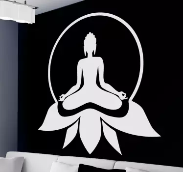 Sticker bouddha mural zen - TenStickers