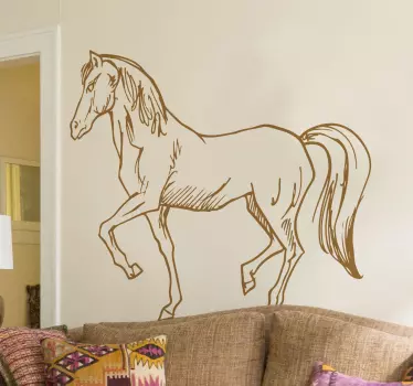 Wzór na ścianę rysunek konia - TenStickers
