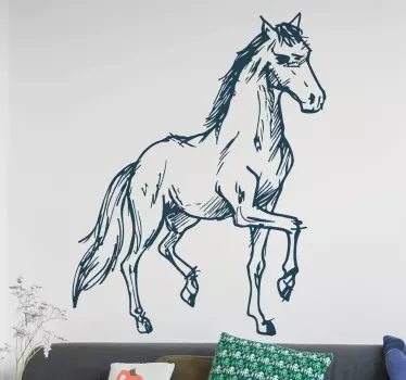 Sticker cheval trot couleur - TenStickers