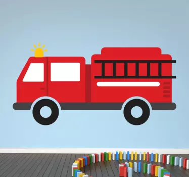 Sticker camion de pompiers - TenStickers