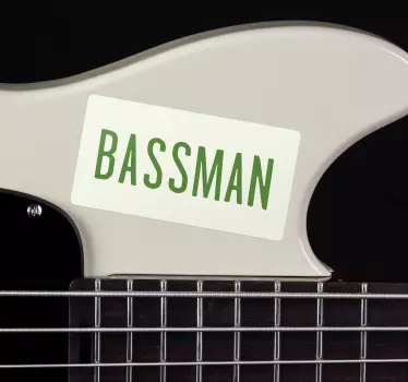 Bassman rock musical sticker - TenStickers