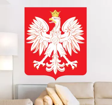 Coat of arms of Poland flag sticker - TenStickers