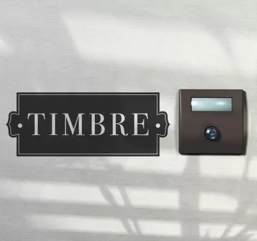 Señalética autoadhesiva Placa Timbre - TenVinilo