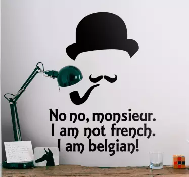 Sticker Personnage Hercule Poirot - TenStickers