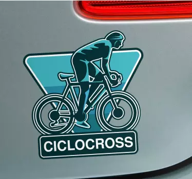 Pegatina para coche pegatina ciclocross - TenVinilo
