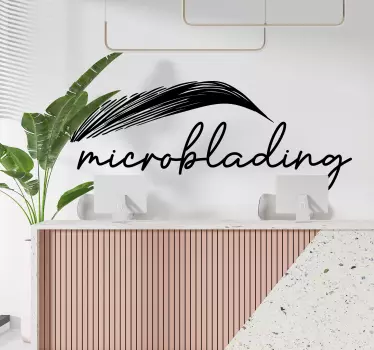 Vinilo de moda Microblading Texto - TenVinilo