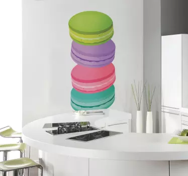 Macarons zoete gekleurde sticker - TenStickers