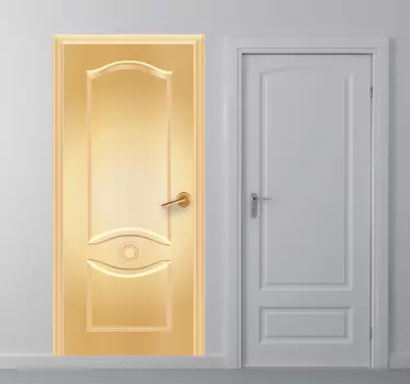 Naklejka z rysunkiem złote drzwi - TenStickers