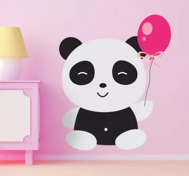 Cute Panda Wall Sticker - TenStickers