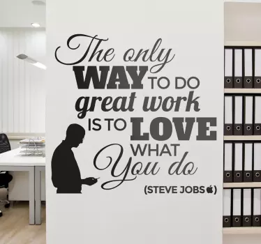Love What You Do Quote Sticker - TenStickers