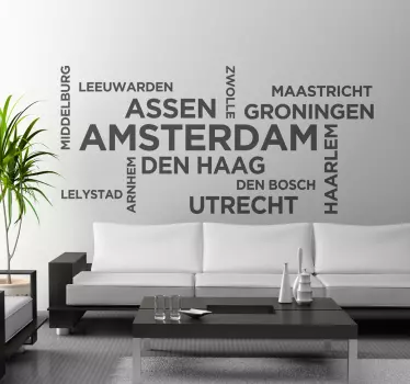 Naklejka dekoracyjna miasta Holandii - TenStickers