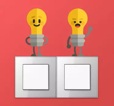 Light Bulb Switch Sticker Set - TenStickers