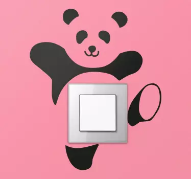 Vinilo para interruptor oso panda - TenVinilo