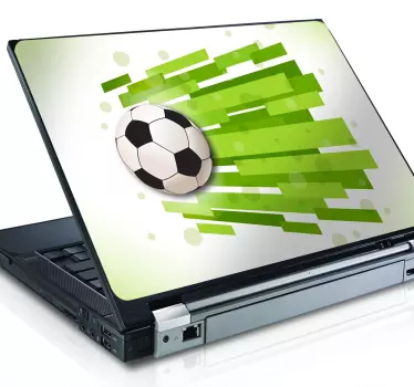 Footballing Texture Laptop Sticker - TenStickers