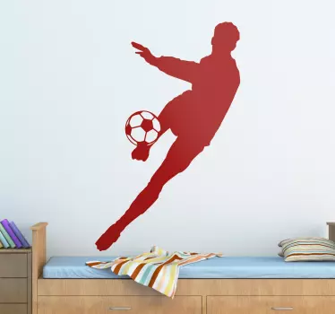 blue and red color football player - Football - Sticker