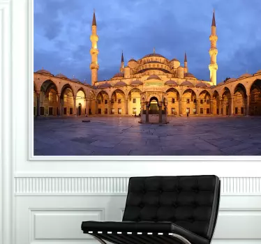 Sticker mural Mosquée bleue - TenStickers