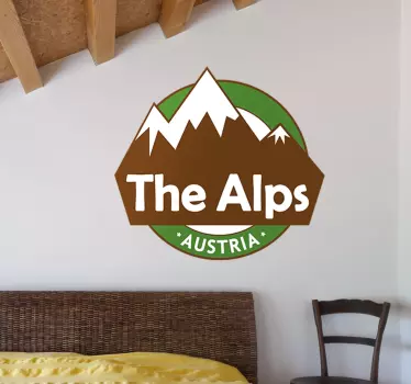 Hienot Alpit seinätarra - Tenstickers