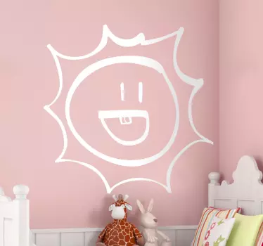 Naklejka na ścianę uśmiechnięte słońce - TenStickers