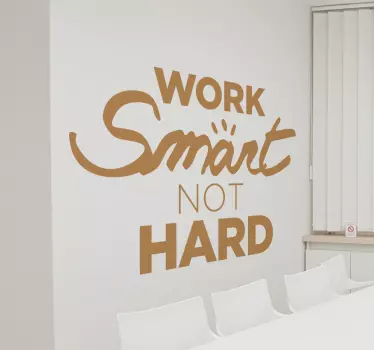Work smart office wall ticker - TenStickers
