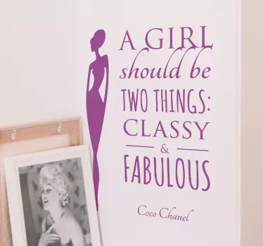 Classy and Fabulous Chanel Quote - TenStickers