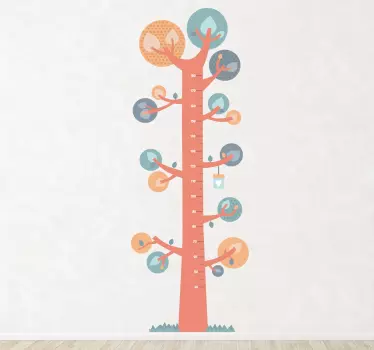 Vaikų medžio aukščio lentelės lipdukas - „Tenstickers“