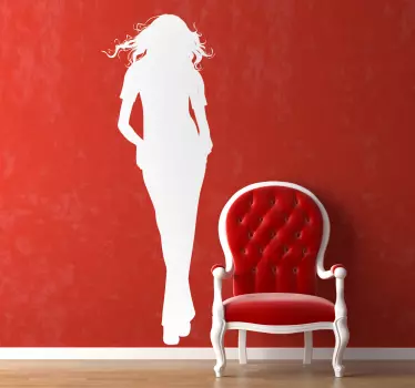 Woman Silhouette Wall Decal - TenStickers