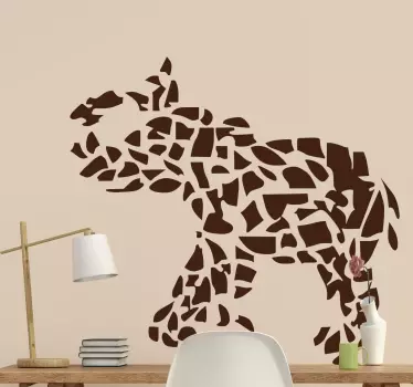 Sticker décoratif éléphant mosaïque - TenStickers