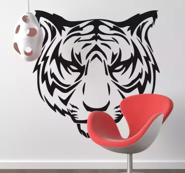 Vinilo decorativo tigre furioso - TenVinilo