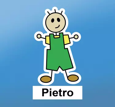 Personalised Little Boy Name Sticker - TenStickers