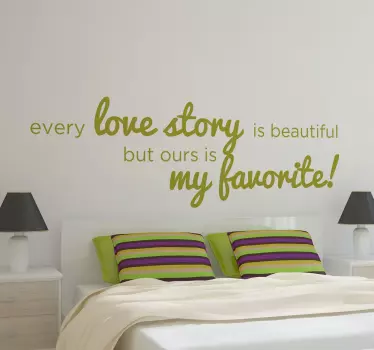 Favourite Love Story Wall Sticker - TenStickers